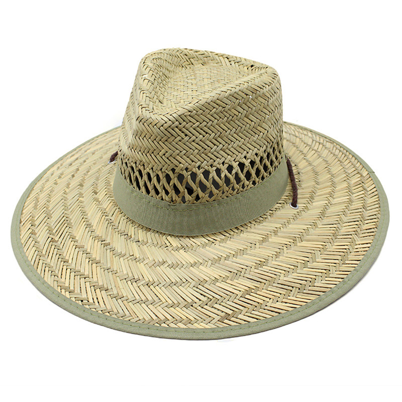 100% Hollow Straw Panama Sun Hat ສໍາລັບການຫາປາ