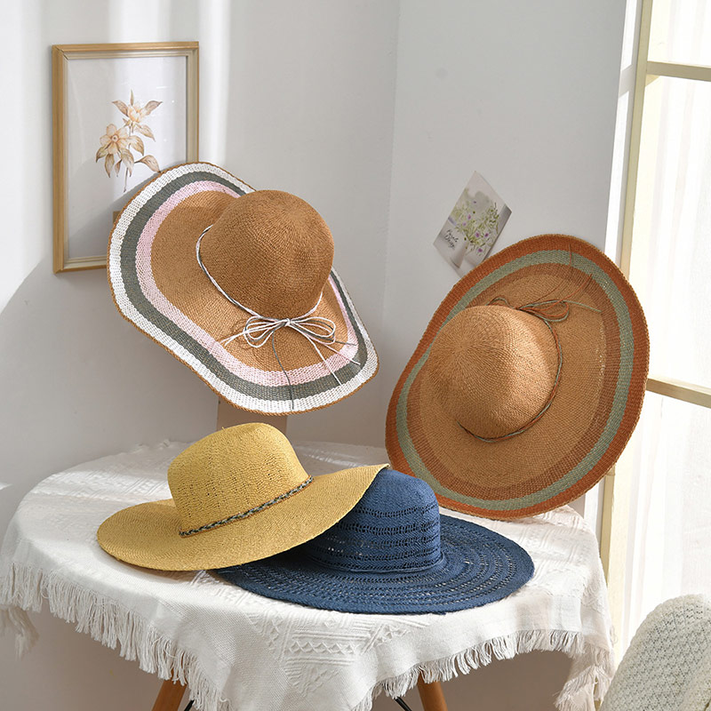 Straw Waving ຄຸນະພາບສູງ Womens Floppy Sun Hat