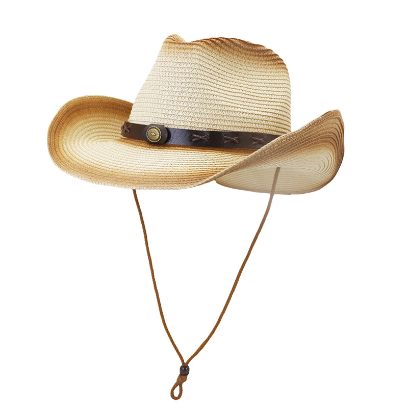 ສາຍແອວຫນັງ Cowboy Straw Hat