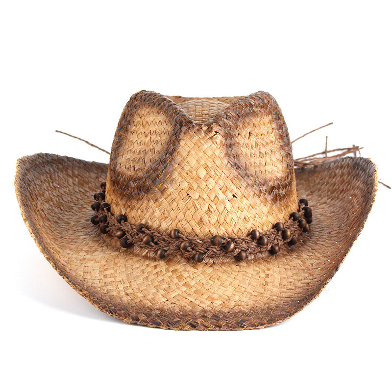 Spary Paint Raffia Straw Hats Cowboy